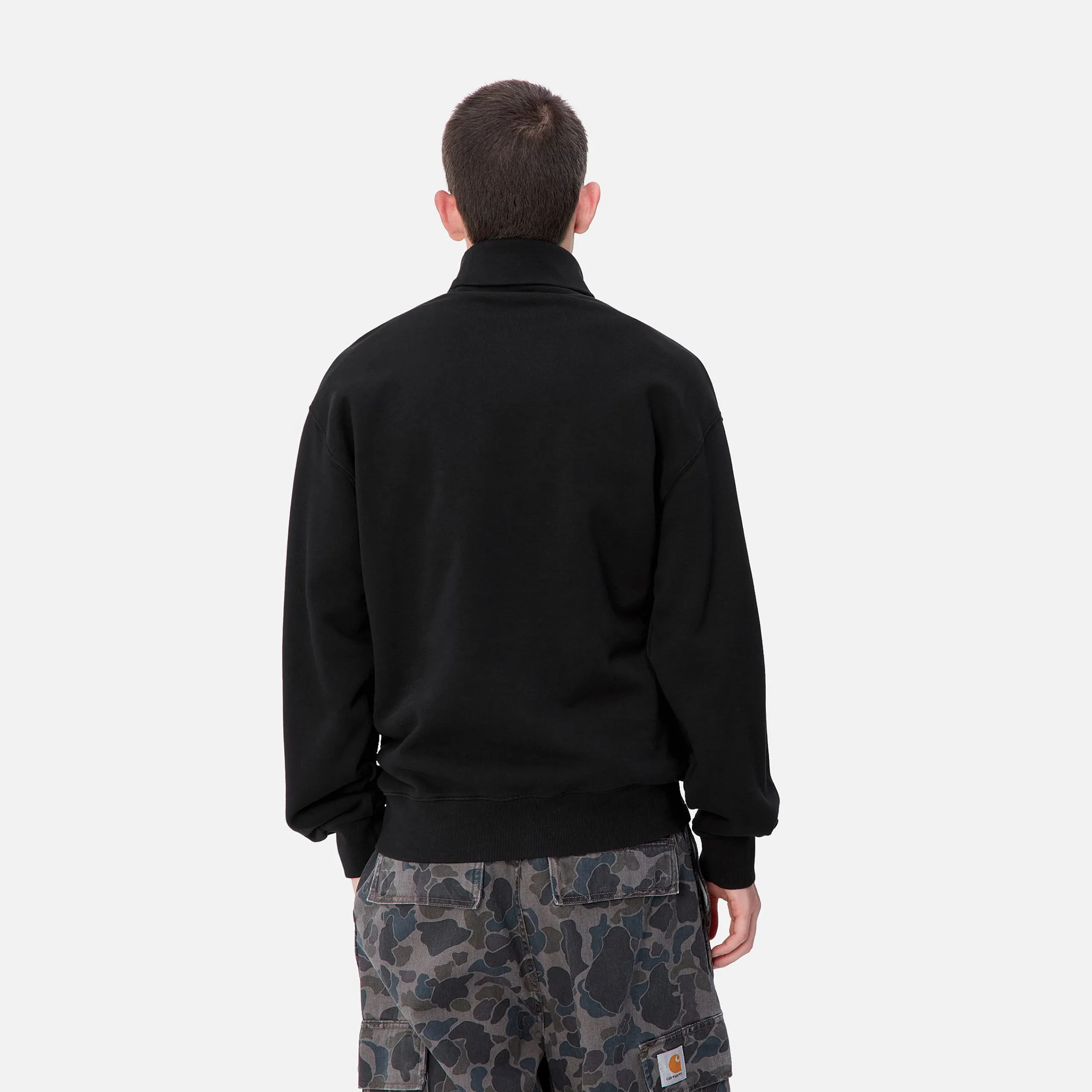 Sweats>Carhartt WIP Script Mockneck Sweat Black