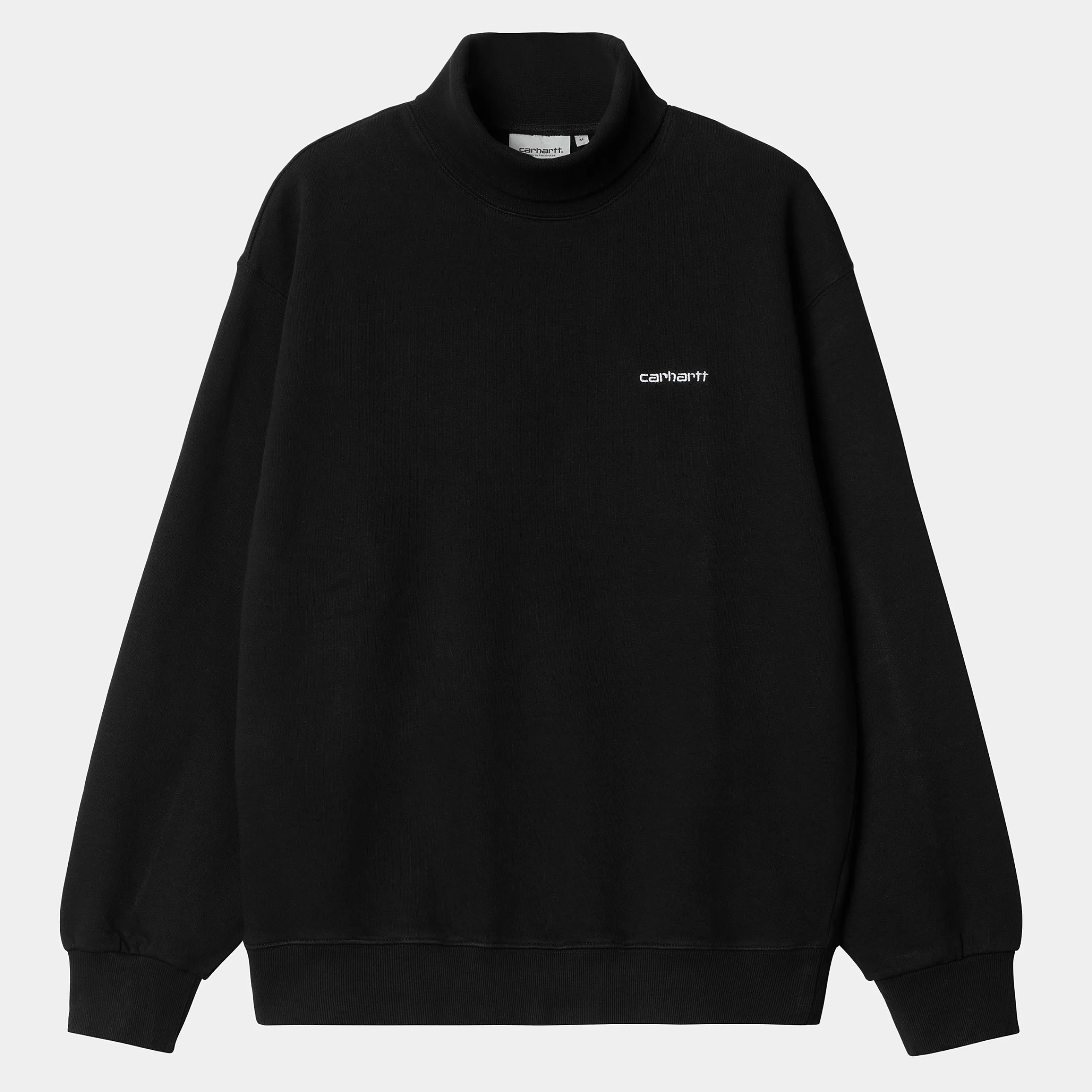 Sweats>Carhartt WIP Script Mockneck Sweat Black