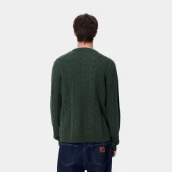 Strick>Carhartt WIP Signature Sweater Sycamore Tree / Dusty Rose