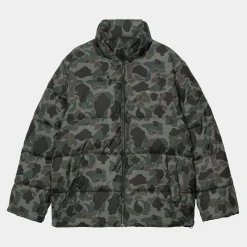 Jacken & Mäntel>Carhartt WIP Springfield Jacket Camo Duck, Grey / Hamilton Brown