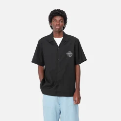 Hemden>Carhartt WIP S/S Ablaze Shirt Black / Wax