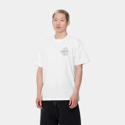 T-Shirts & Polos>Carhartt WIP S/S Ablaze T-Shirt White / Black