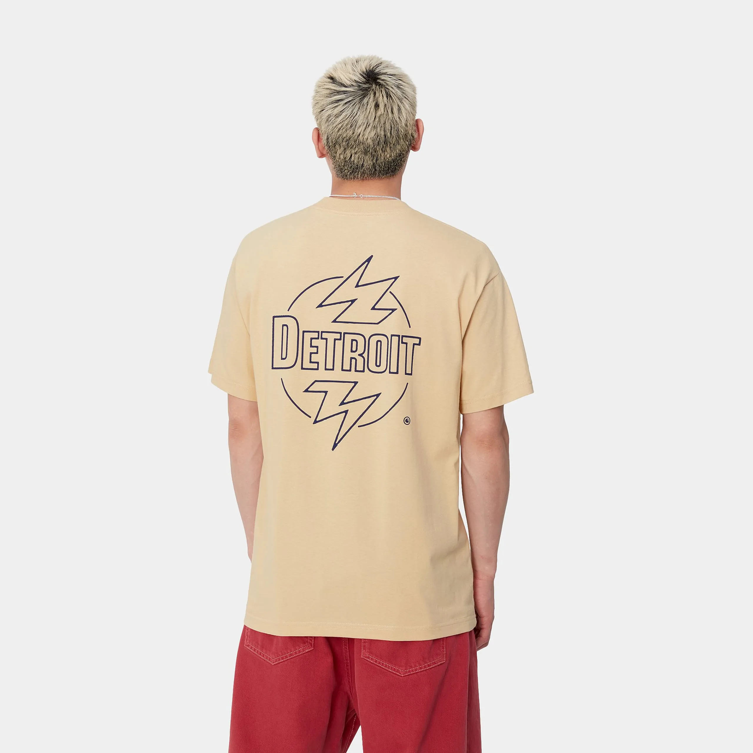 T-Shirts & Polos>Carhartt WIP S/S Ablaze T-Shirt Cornsilk / Air Force Blue
