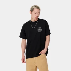 T-Shirts & Polos>Carhartt WIP S/S Ablaze T-Shirt Black / Wax