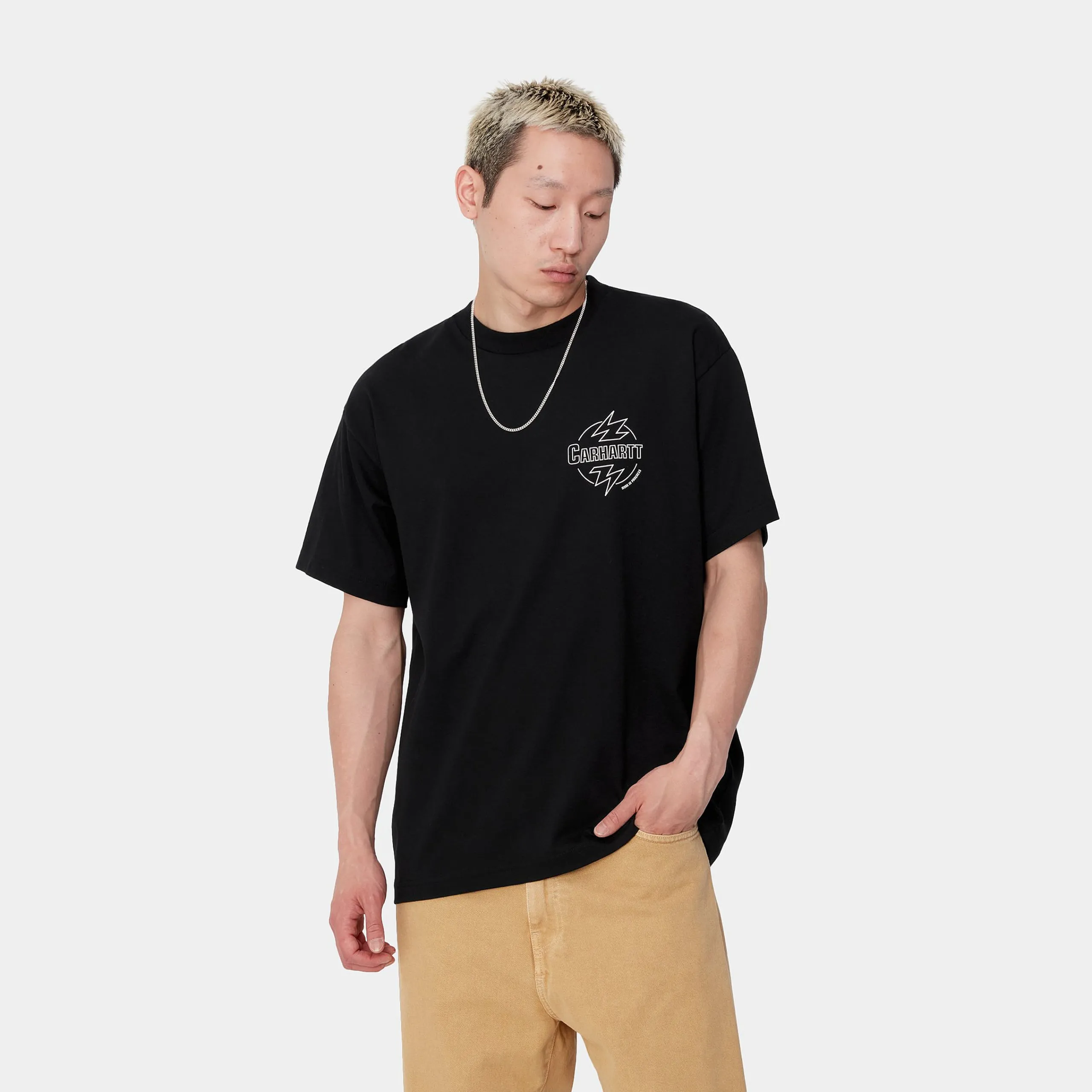 T-Shirts & Polos>Carhartt WIP S/S Ablaze T-Shirt Black / Wax