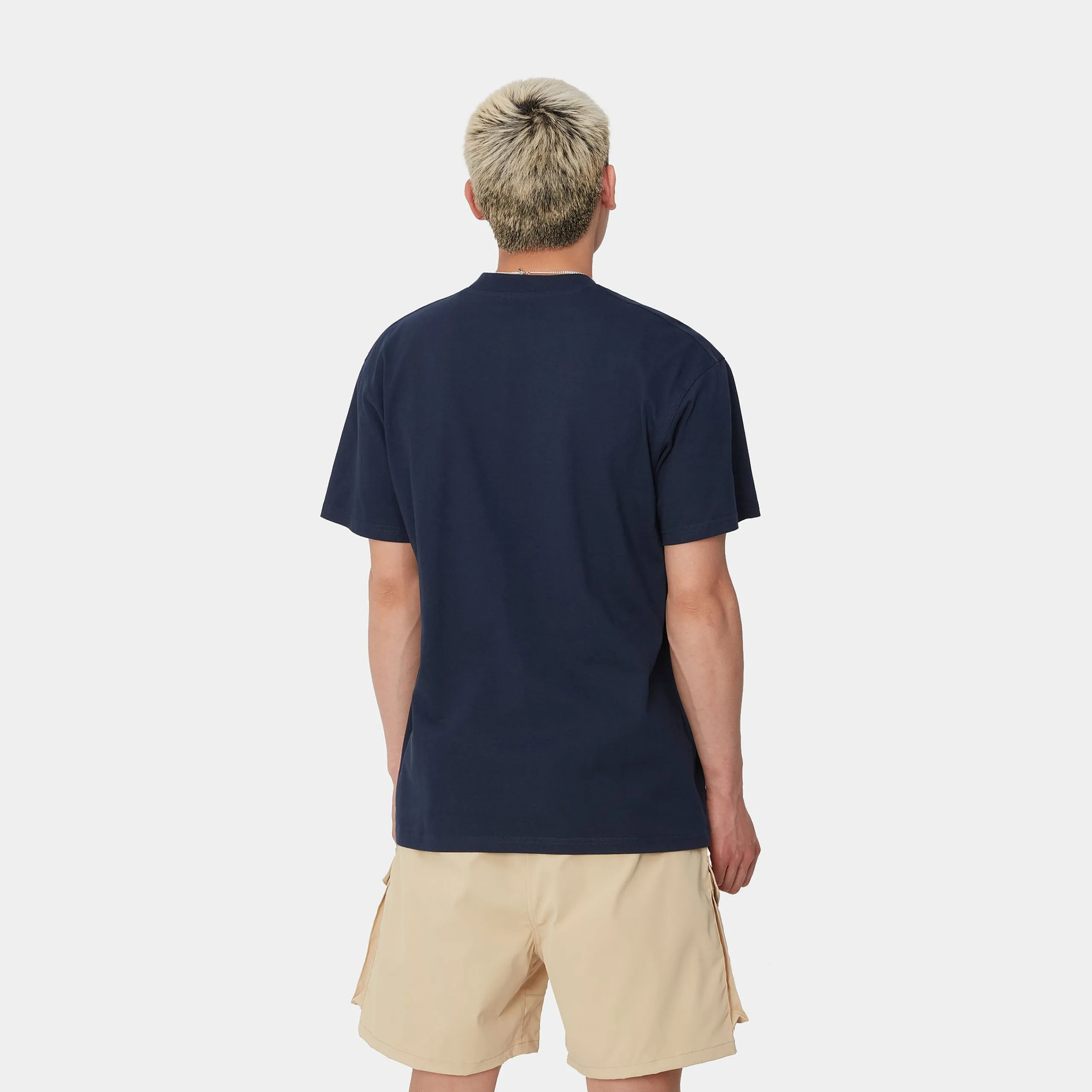 T-Shirts & Polos>Carhartt WIP S/S American Script T-Shirt Air Force Blue