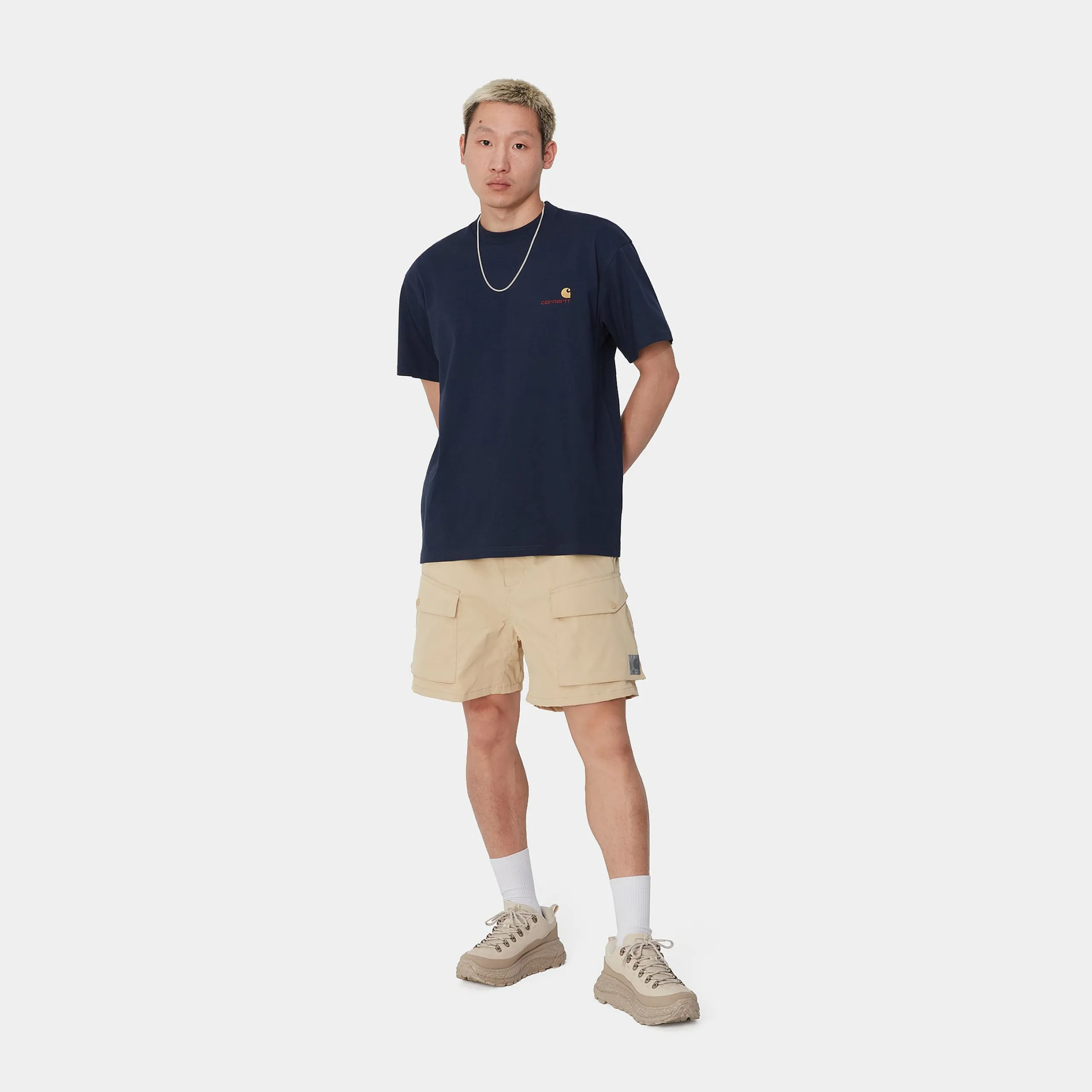 T-Shirts & Polos>Carhartt WIP S/S American Script T-Shirt Air Force Blue