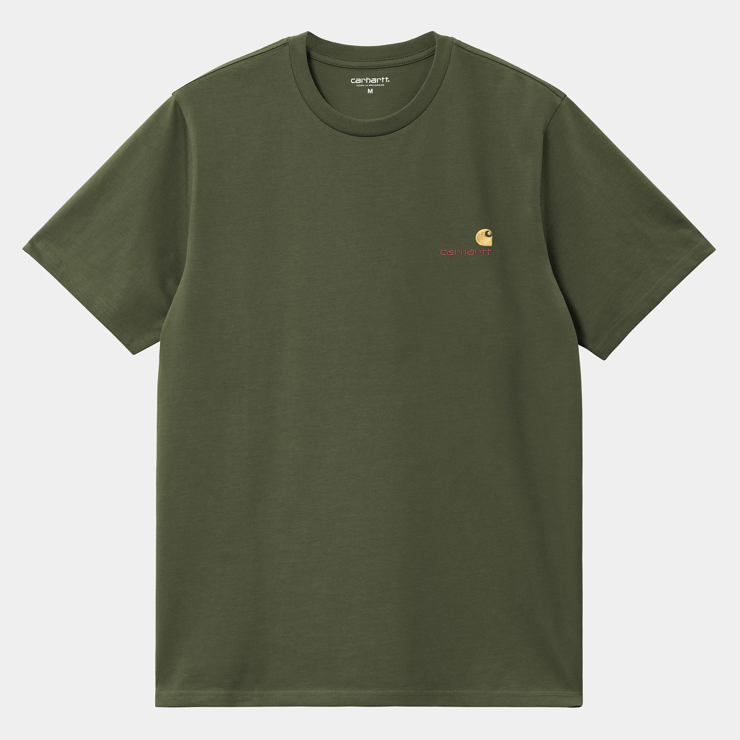 T-Shirts & Polos>Carhartt WIP S/S American Script T-Shirt Tarragon