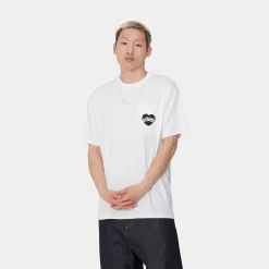 T-Shirts & Polos>Carhartt WIP S/S Amour Pocket T-Shirt White / Black