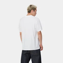 T-Shirts & Polos>Carhartt WIP S/S Amour Pocket T-Shirt White / Black