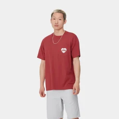 T-Shirts & Polos>Carhartt WIP S/S Amour Pocket T-Shirt Tuscany / White