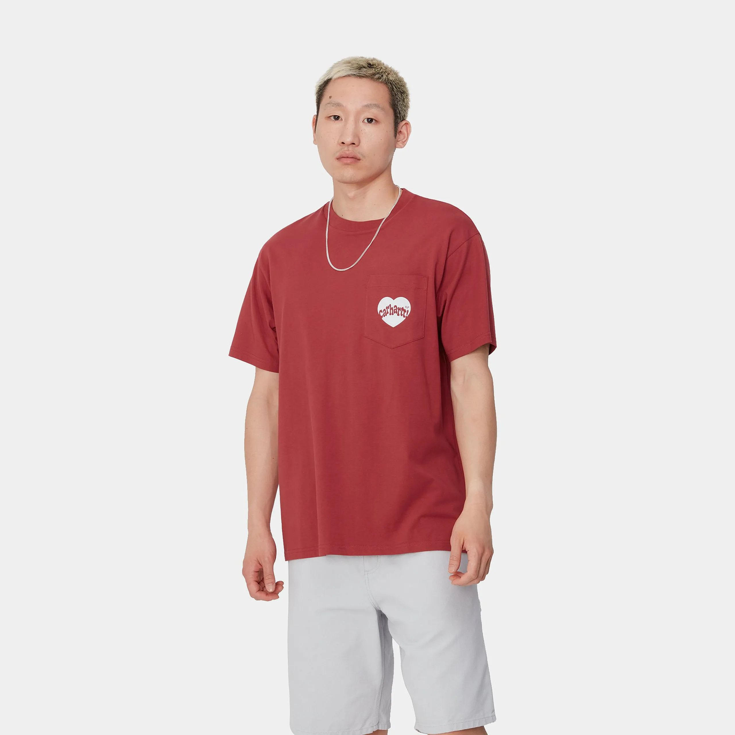 T-Shirts & Polos>Carhartt WIP S/S Amour Pocket T-Shirt Tuscany / White