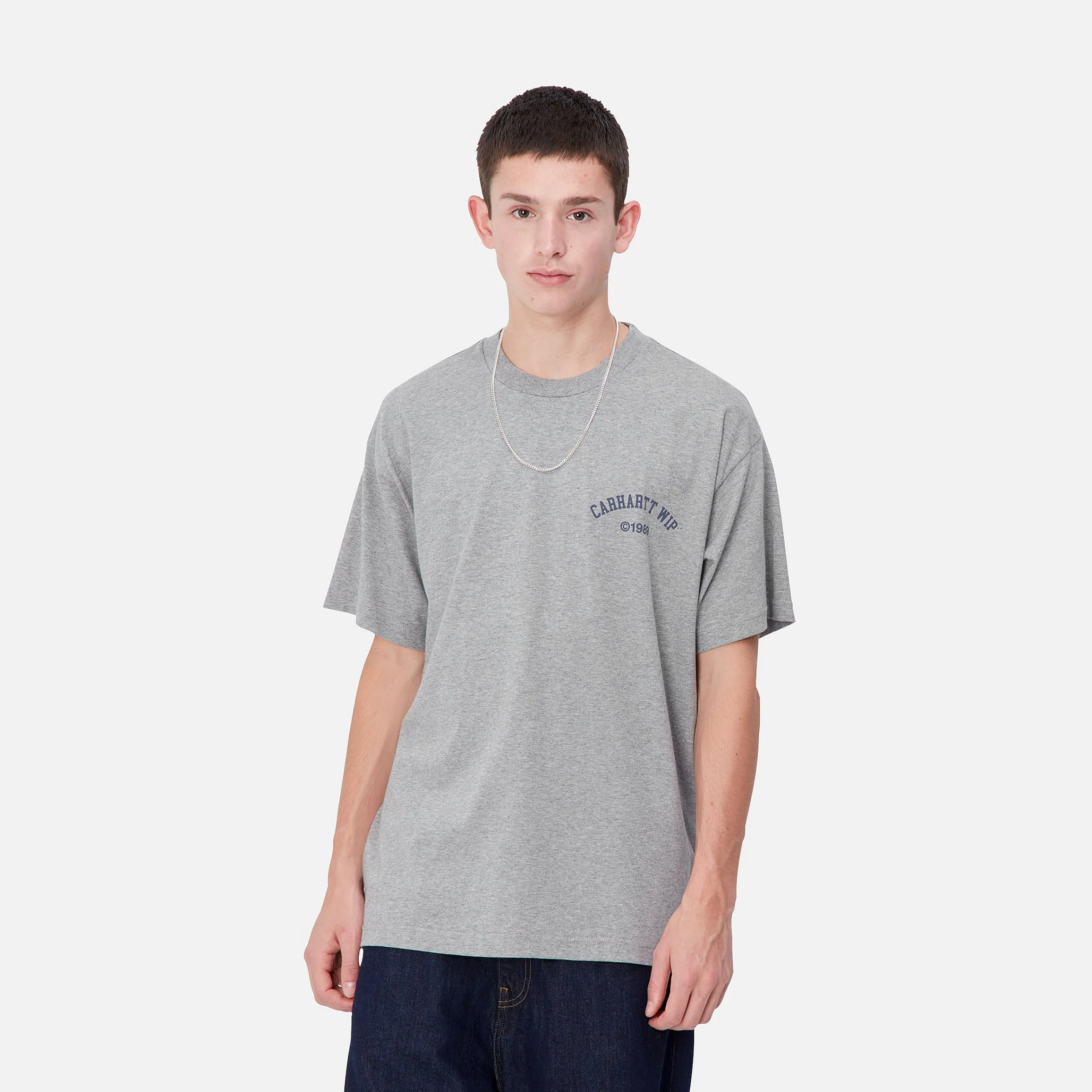 T-Shirts & Polos>Carhartt WIP S/S Archivo T-Shirt Grey Heather