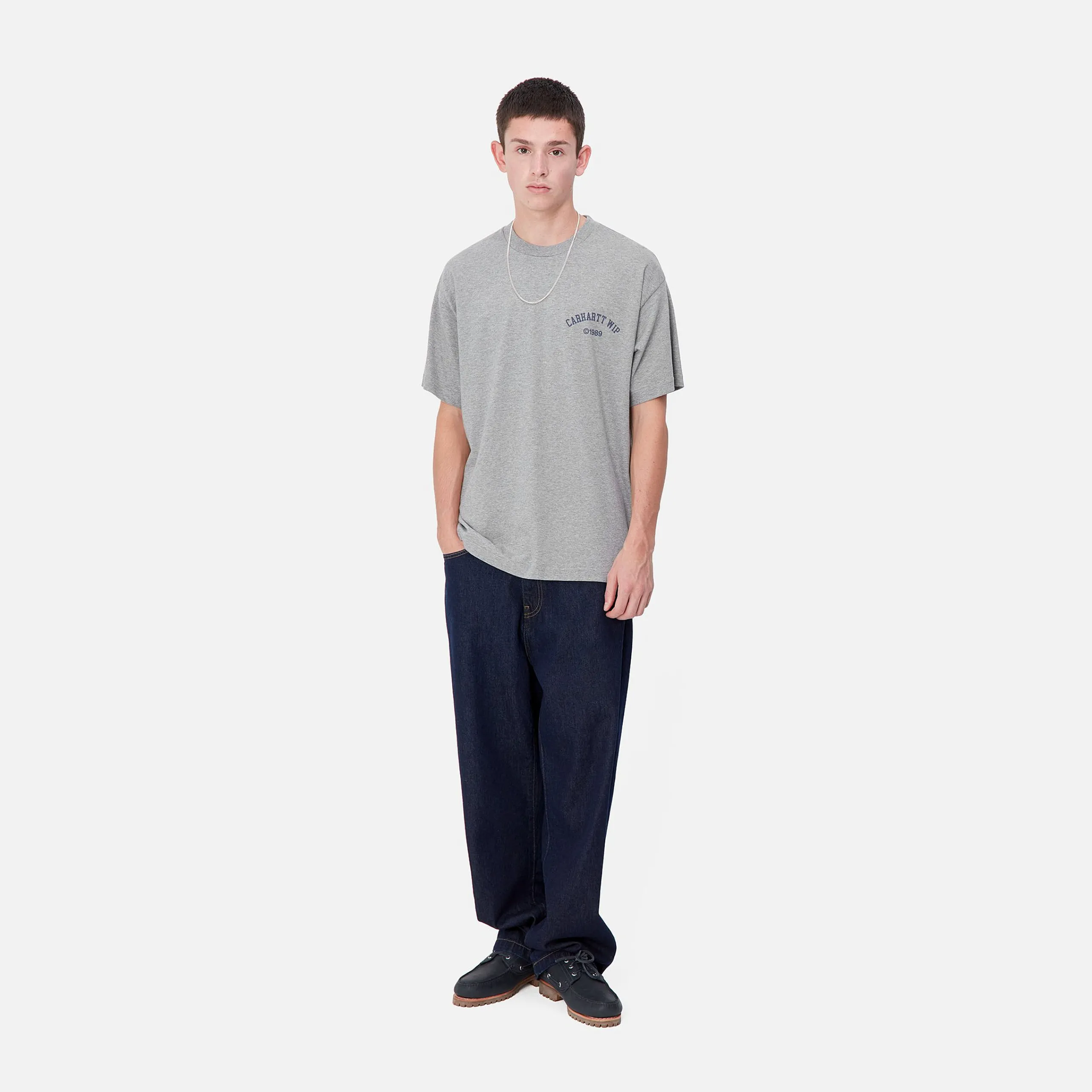 T-Shirts & Polos>Carhartt WIP S/S Archivo T-Shirt Grey Heather