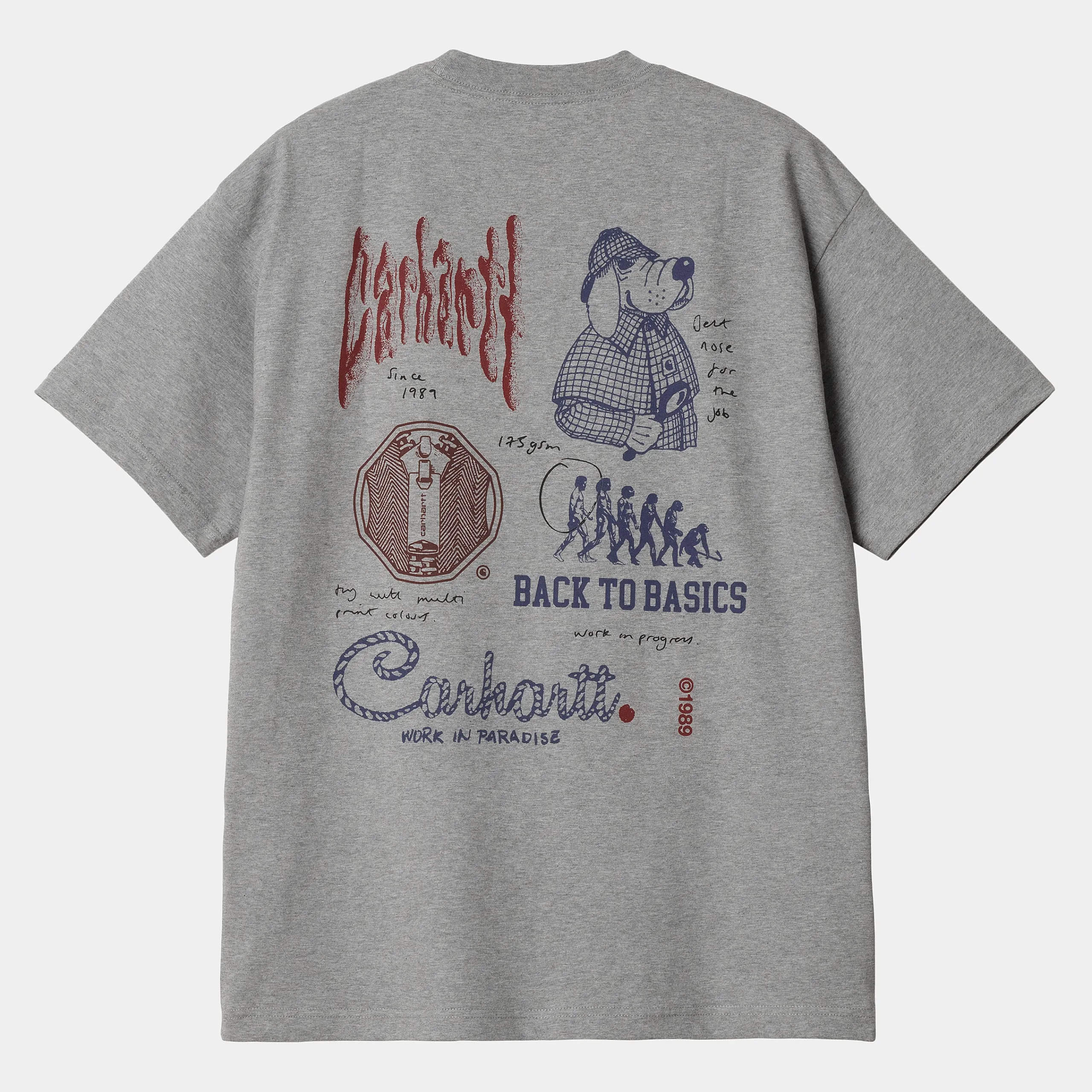 T-Shirts & Polos>Carhartt WIP S/S Archivo T-Shirt Grey Heather