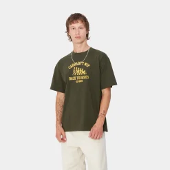 T-Shirts & Polos>Carhartt WIP S/S Basics T-Shirt Office Green / Winter Spice