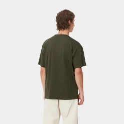 T-Shirts & Polos>Carhartt WIP S/S Basics T-Shirt Office Green / Winter Spice
