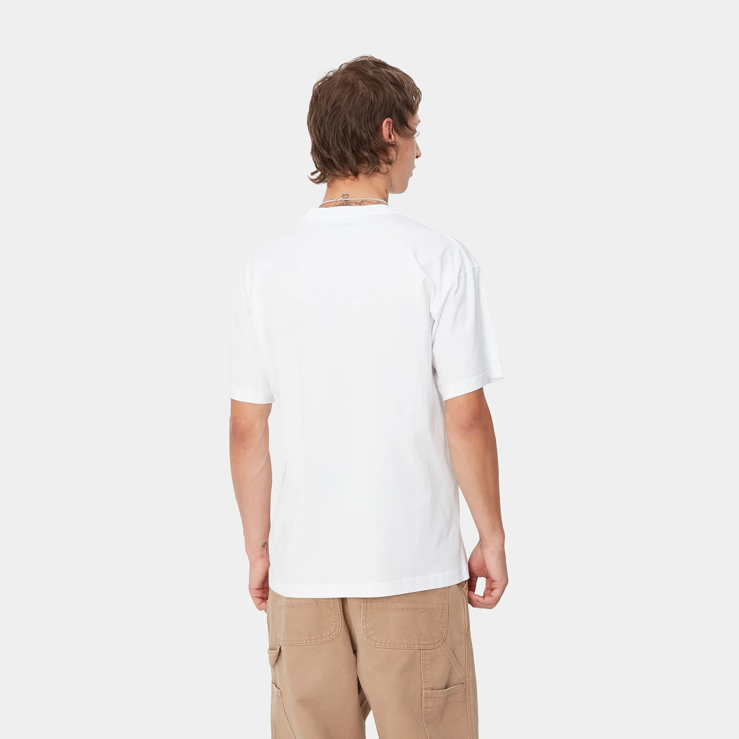 T-Shirts & Polos>Carhartt WIP S/S BIB Overall T-Shirt White