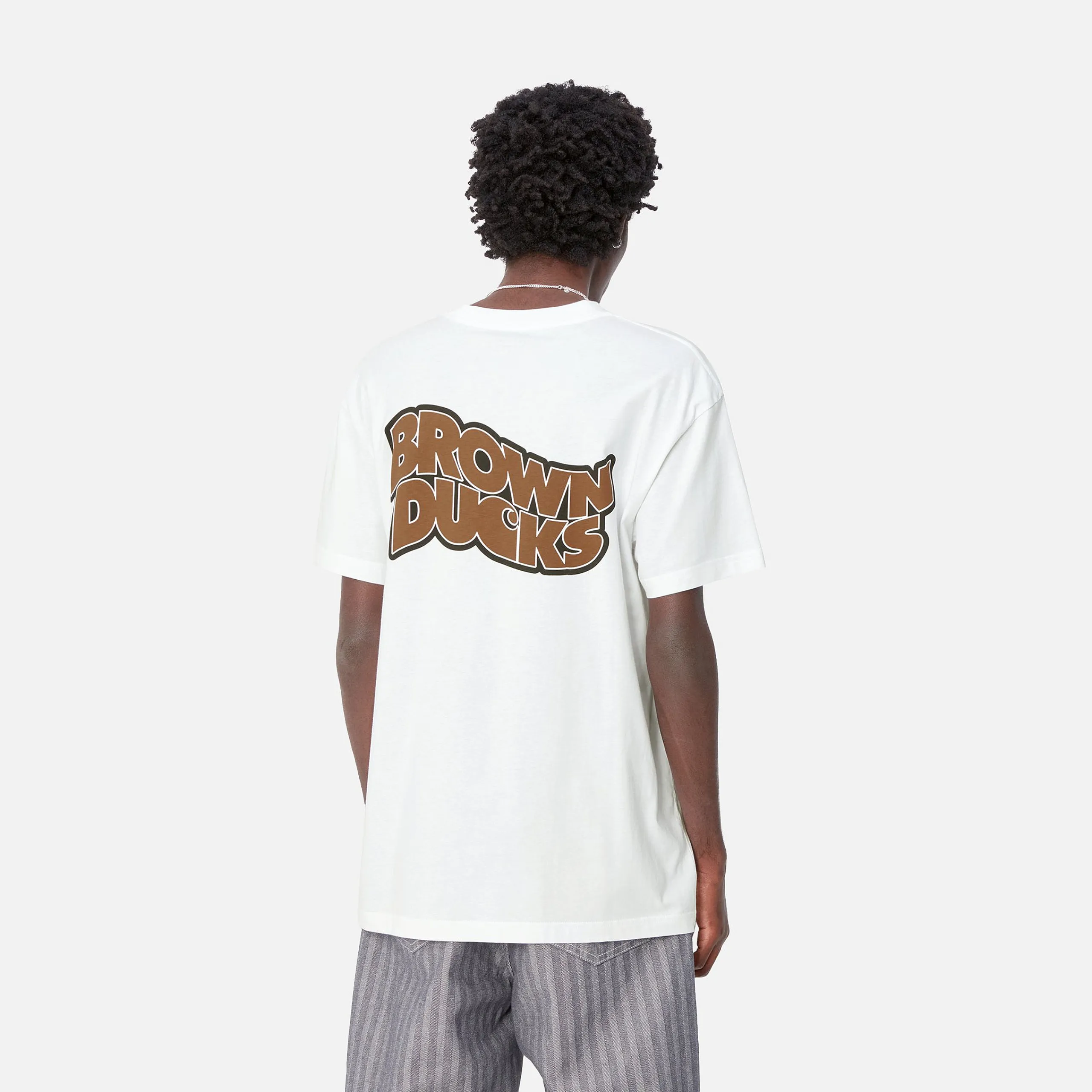 T-Shirts & Polos>Carhartt WIP S/S Brown Ducks T-Shirt White