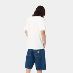 T-Shirts & Polos>Carhartt WIP S/S Chase Pique Polo White / Gold