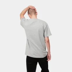 T-Shirts & Polos>Carhartt WIP S/S Chase T-Shirt Grey Heather / Gold