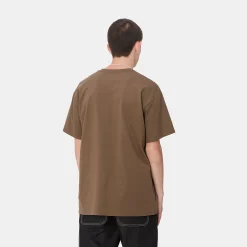 T-Shirts & Polos>Carhartt WIP S/S Chase T-Shirt Chocolate / Gold