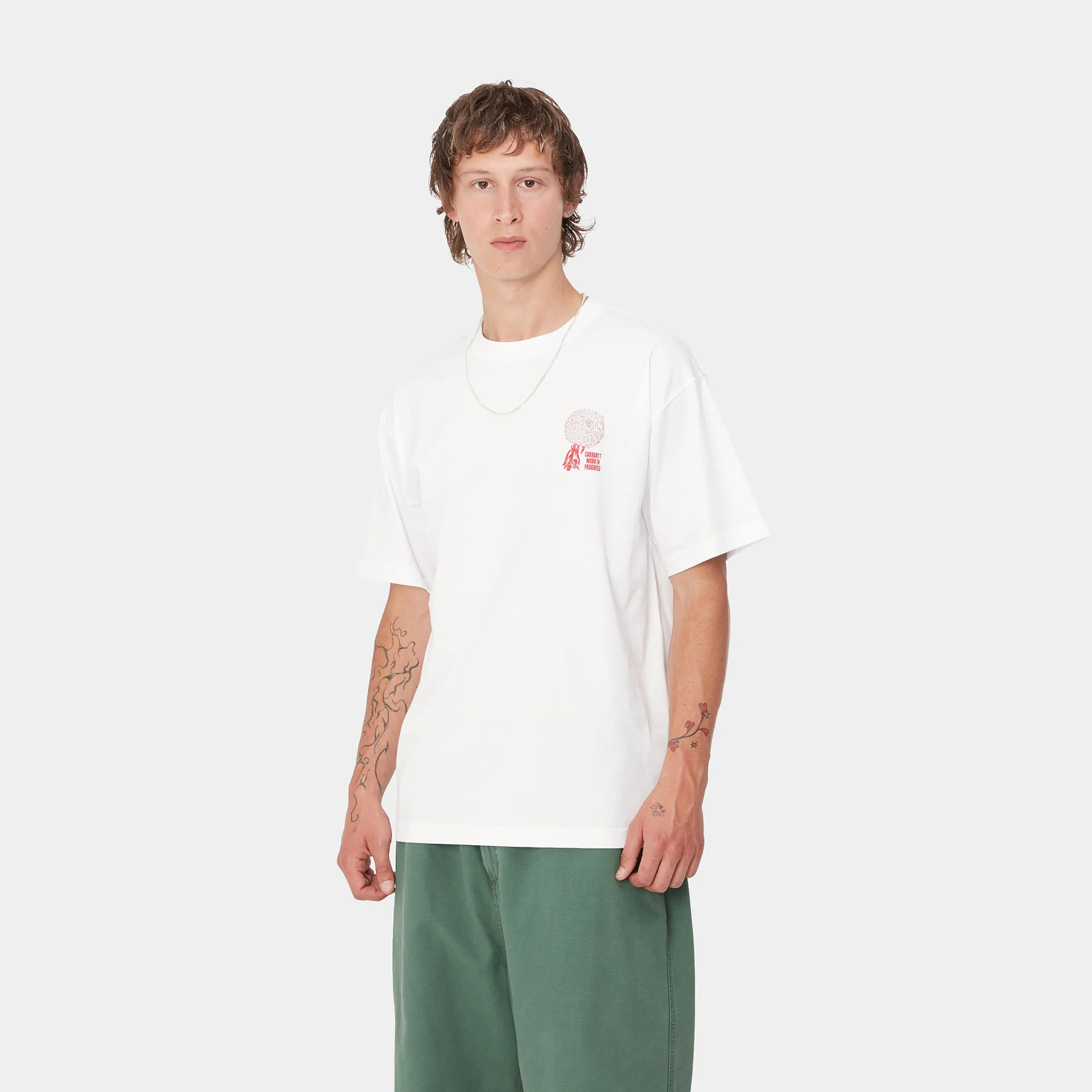 T-Shirts & Polos>Carhartt WIP S/S Chrysanthemum T-Shirt White