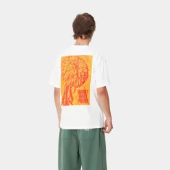 T-Shirts & Polos>Carhartt WIP S/S Chrysanthemum T-Shirt White