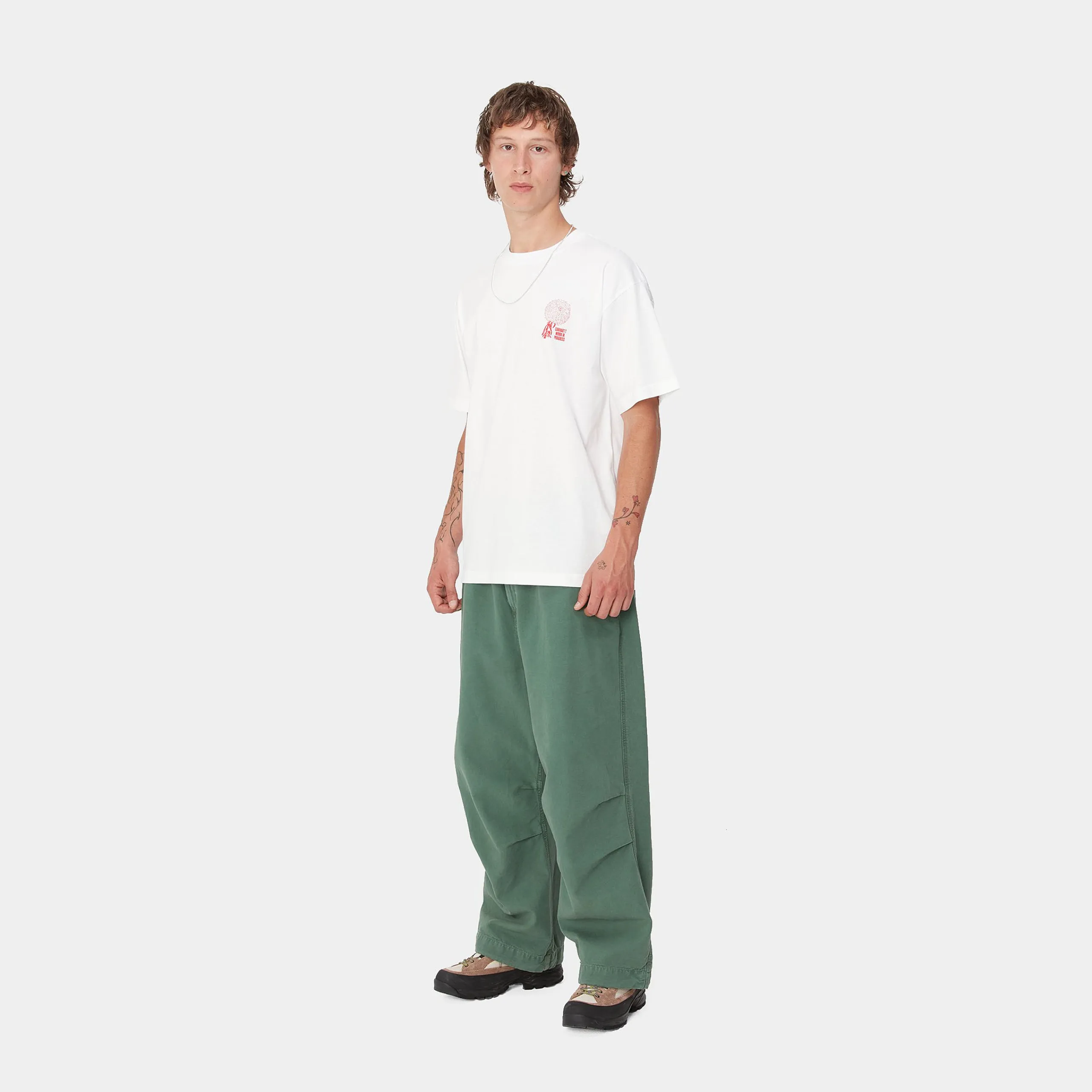 T-Shirts & Polos>Carhartt WIP S/S Chrysanthemum T-Shirt White