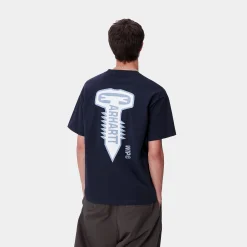 T-Shirts & Polos>Carhartt WIP S/S Cross Screw T-Shirt Air Force Blue