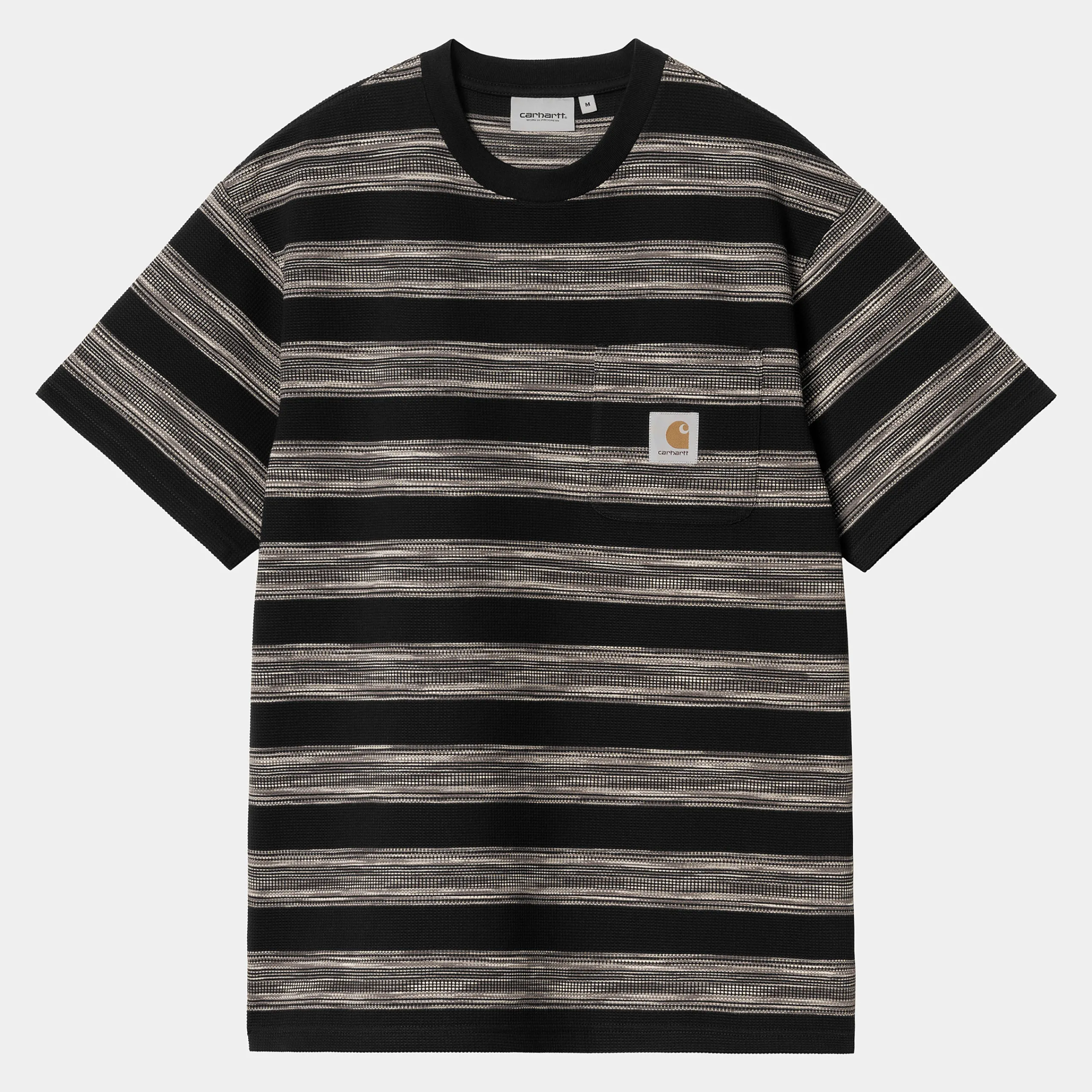 T-Shirts & Polos>Carhartt WIP S/S Dodson Pocket T-Shirt Dodson Stripe Horizontal, Black