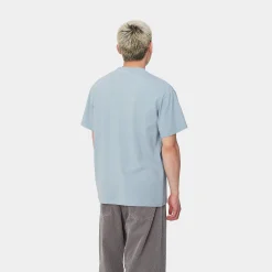 T-Shirts & Polos>Carhartt WIP S/S Duster Script T-Shirt Misty Sky