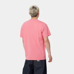 T-Shirts & Polos>Carhartt WIP S/S Duster Script T-Shirt Charm Pink