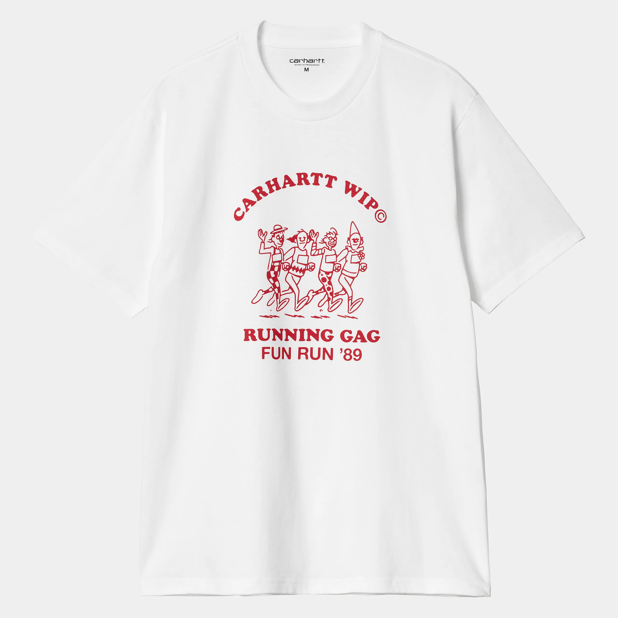 T-Shirts & Polos>Carhartt WIP S/S Fun Run T-Shirt White / Red