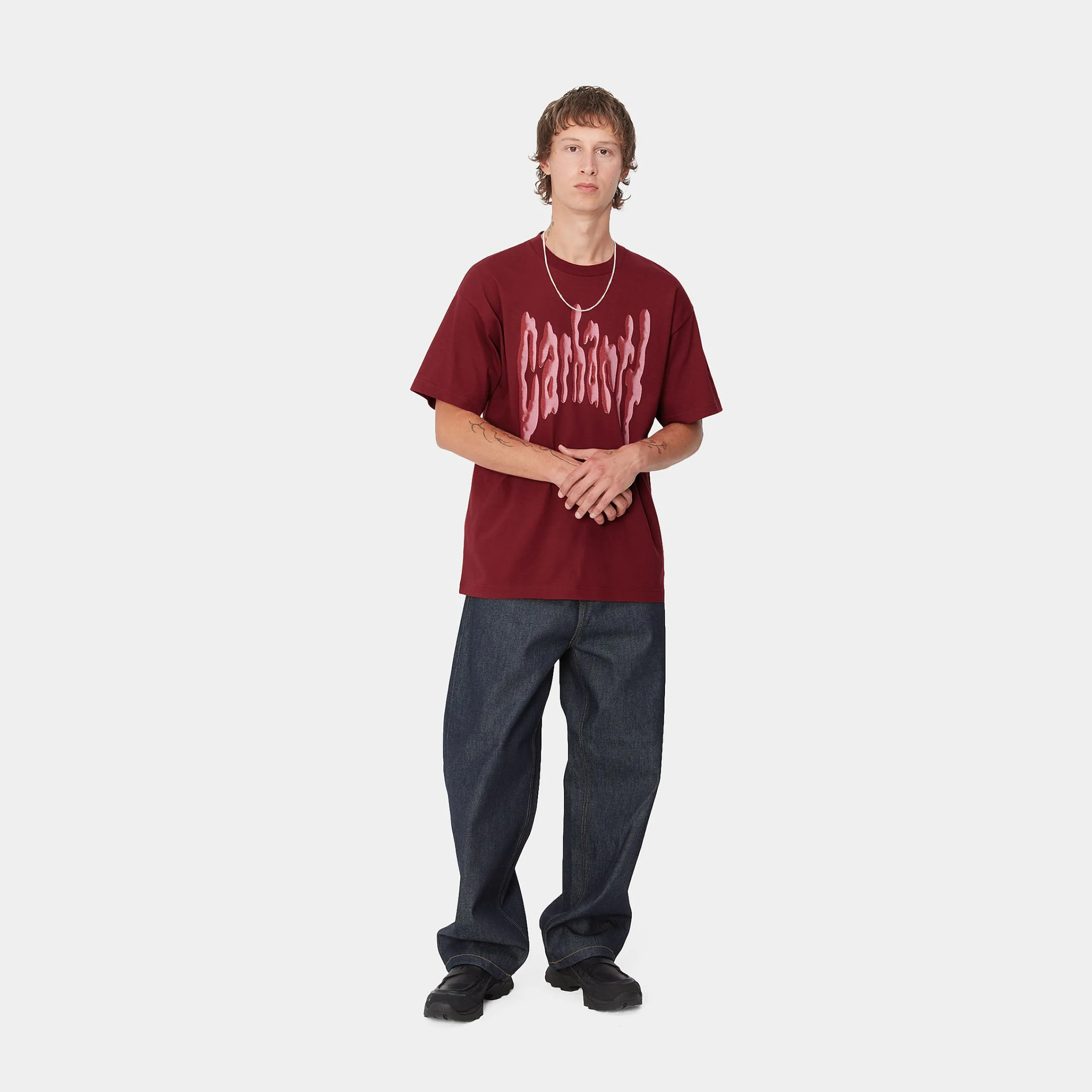 T-Shirts & Polos>Carhartt WIP S/S Goo T-Shirt Scarlet