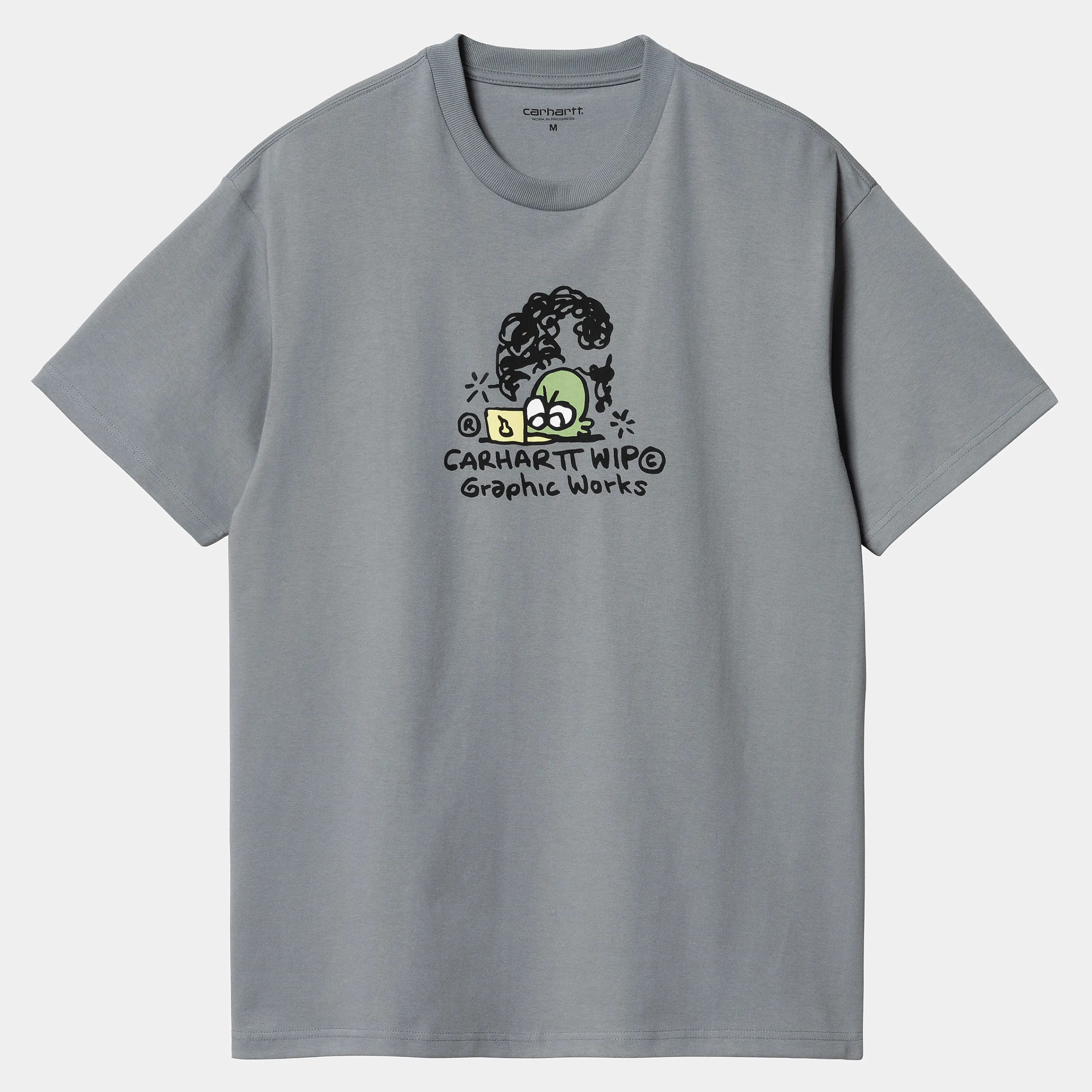 T-Shirts & Polos>Carhartt WIP S/S Graphic Works T-Shirt Dove Grey