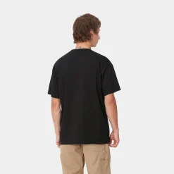 T-Shirts & Polos>Carhartt WIP S/S Heart Train Pocket T-Shirt Black