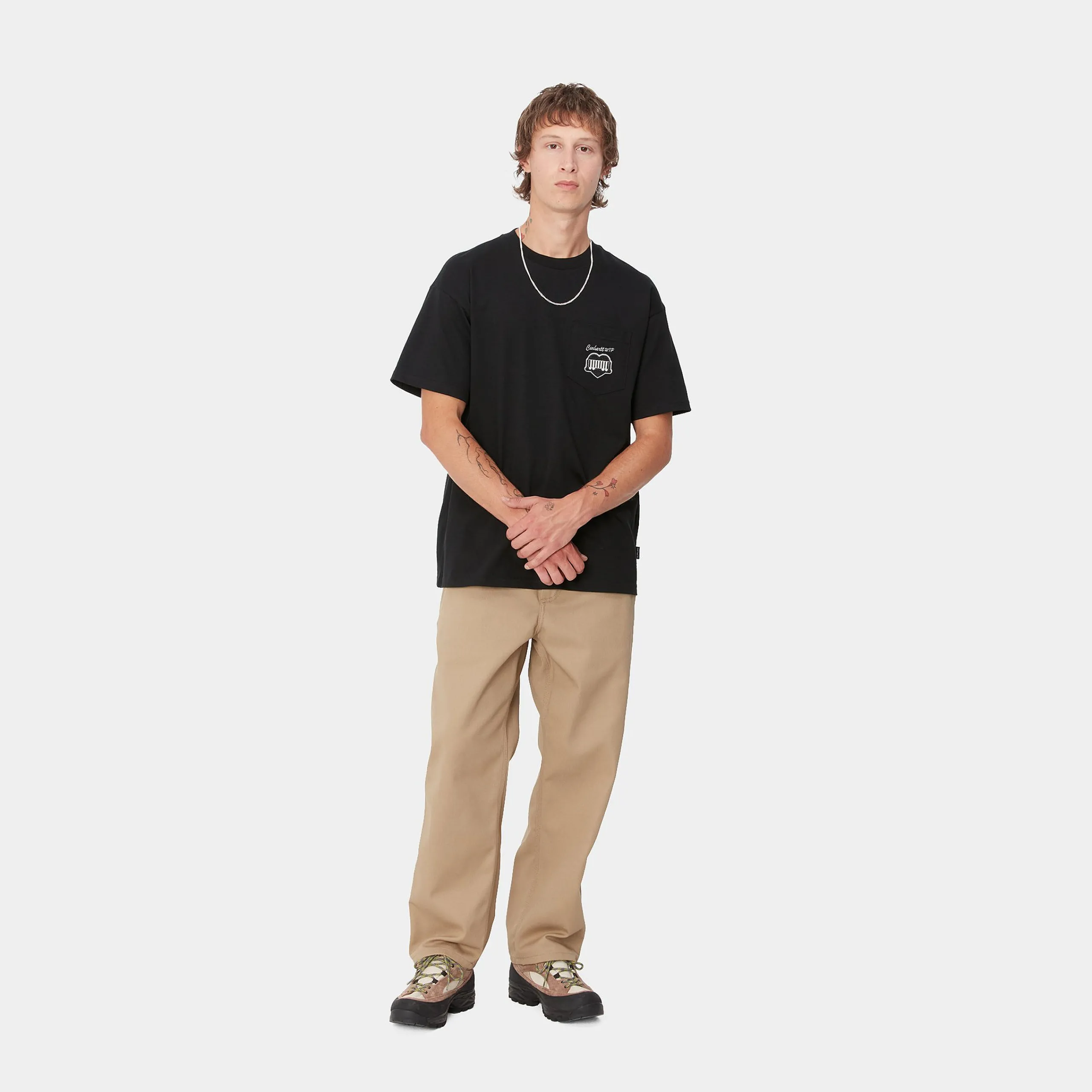 T-Shirts & Polos>Carhartt WIP S/S Heart Train Pocket T-Shirt Black