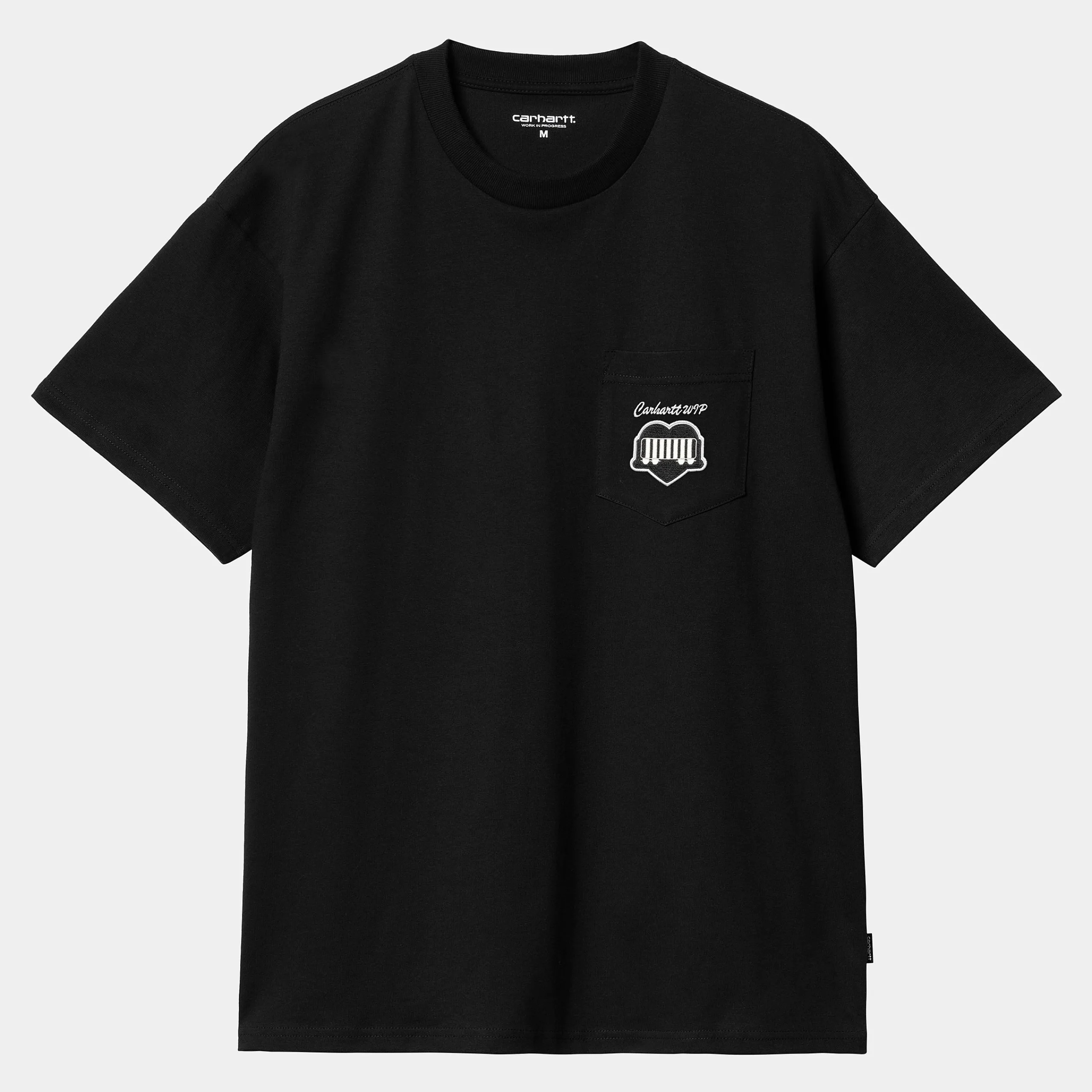 T-Shirts & Polos>Carhartt WIP S/S Heart Train Pocket T-Shirt Black