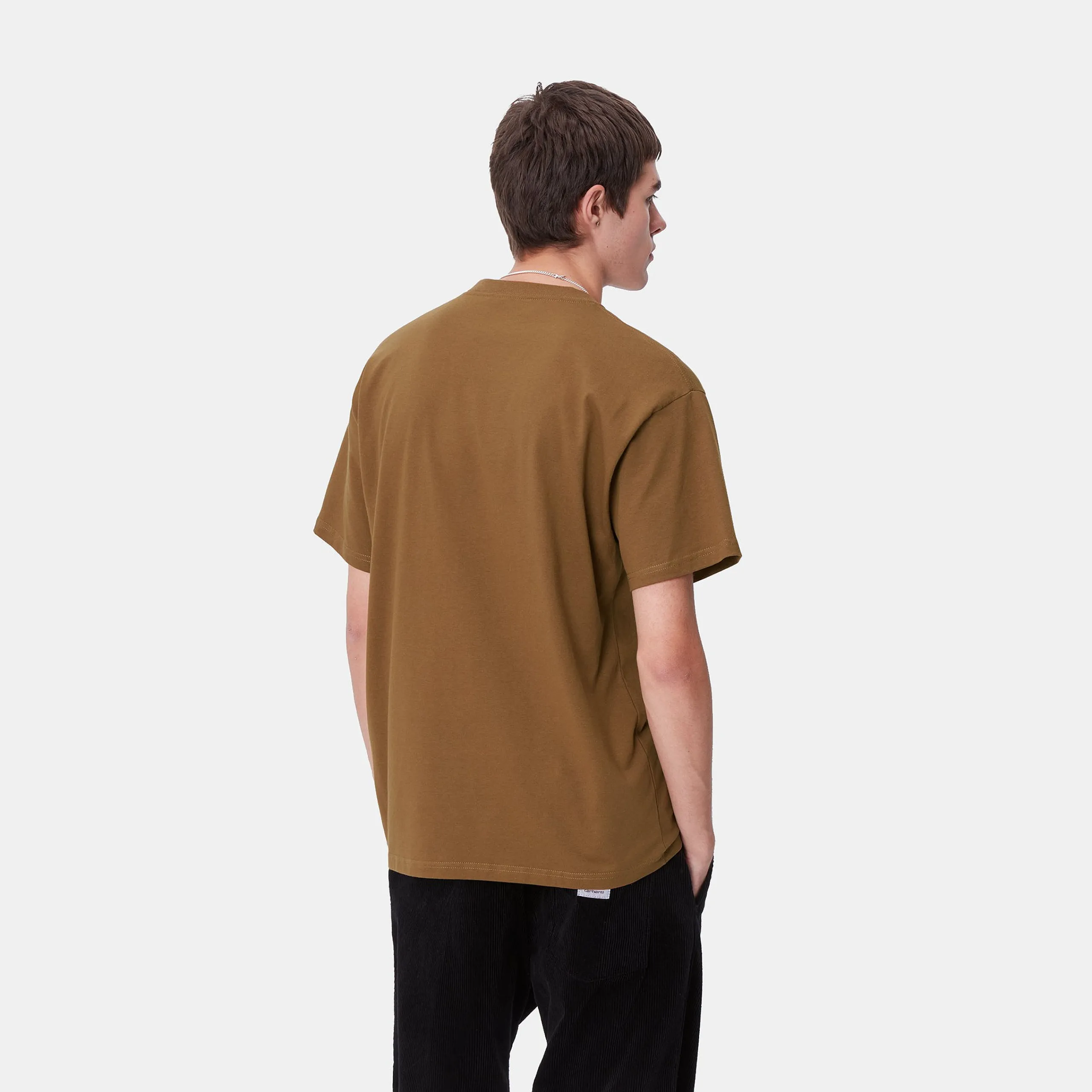 T-Shirts & Polos>Carhartt WIP S/S Heart Train Pocket T-Shirt Hamilton Brown
