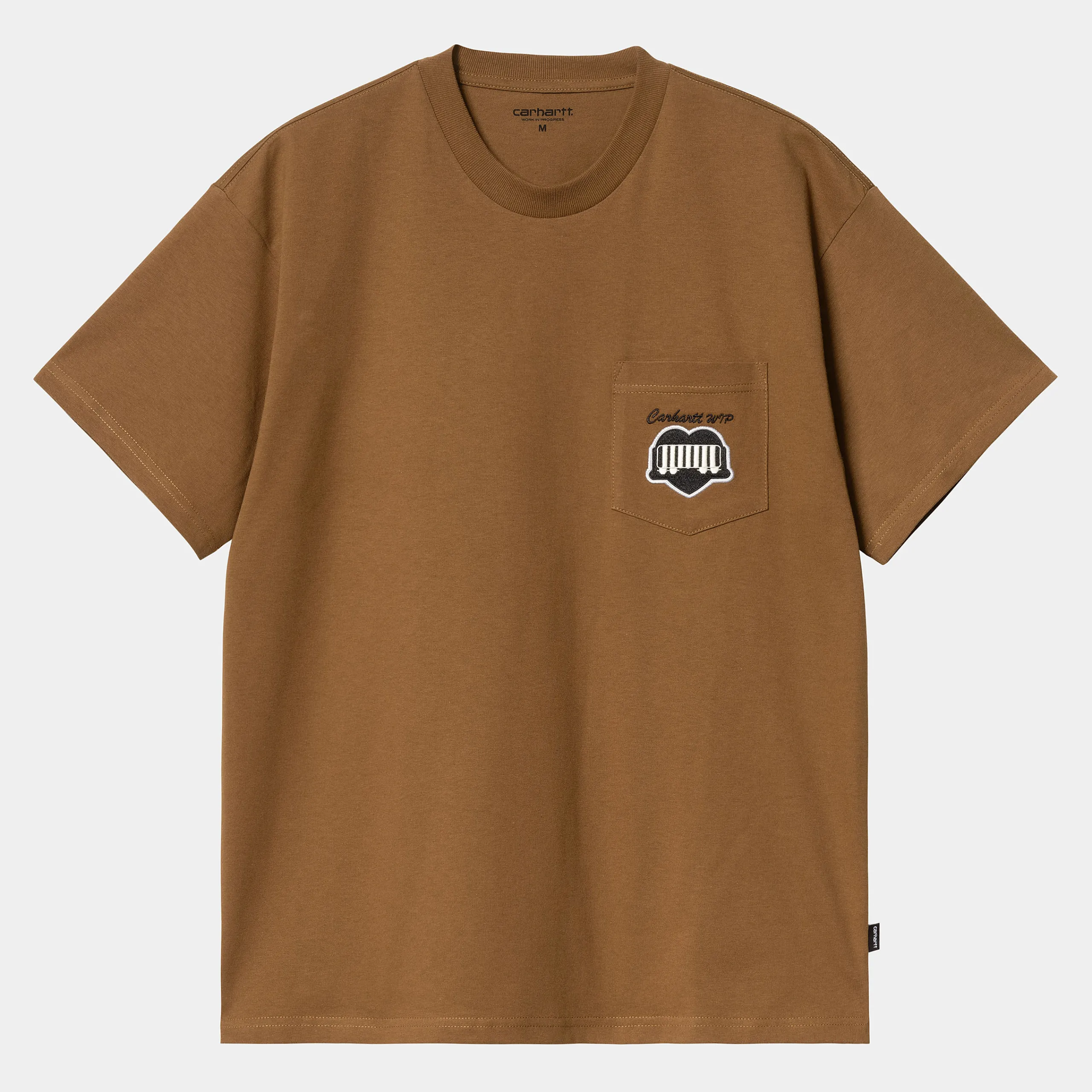 T-Shirts & Polos>Carhartt WIP S/S Heart Train Pocket T-Shirt Hamilton Brown