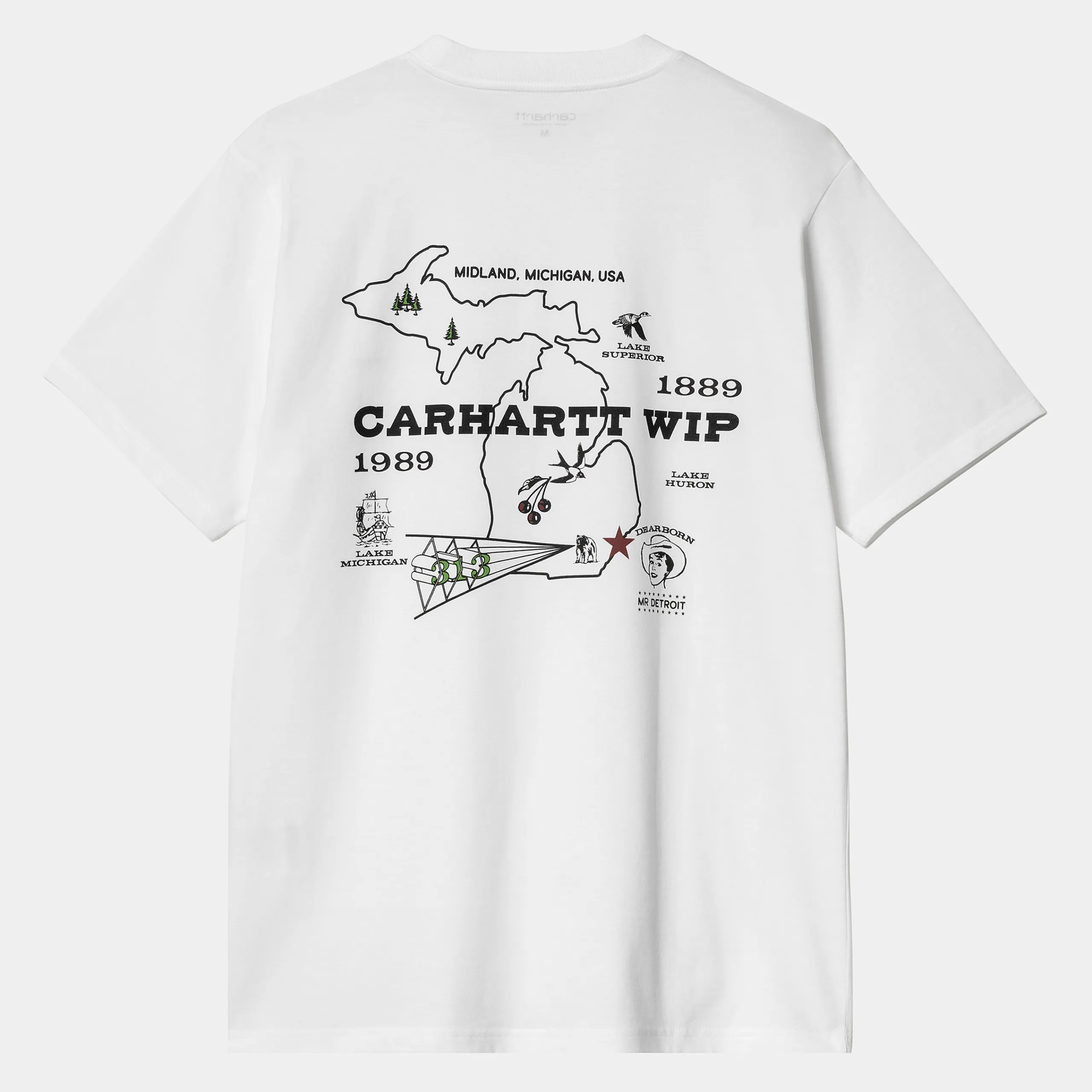 T-Shirts & Polos>Carhartt WIP S/S Home State T-Shirt White