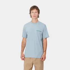 T-Shirts & Polos>Carhartt WIP S/S Home State T-Shirt Dusty Ice