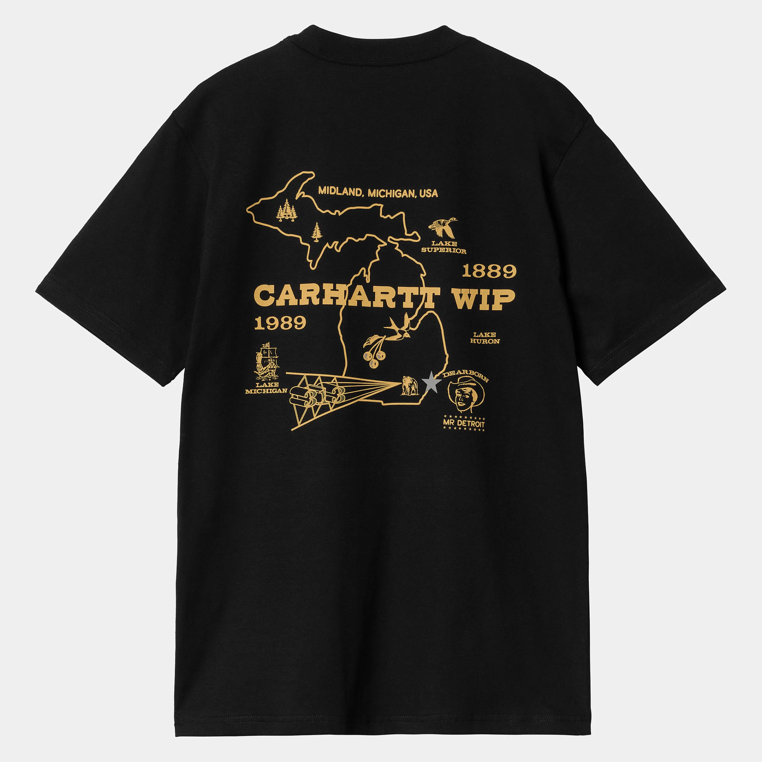 T-Shirts & Polos>Carhartt WIP S/S Home State T-Shirt Black