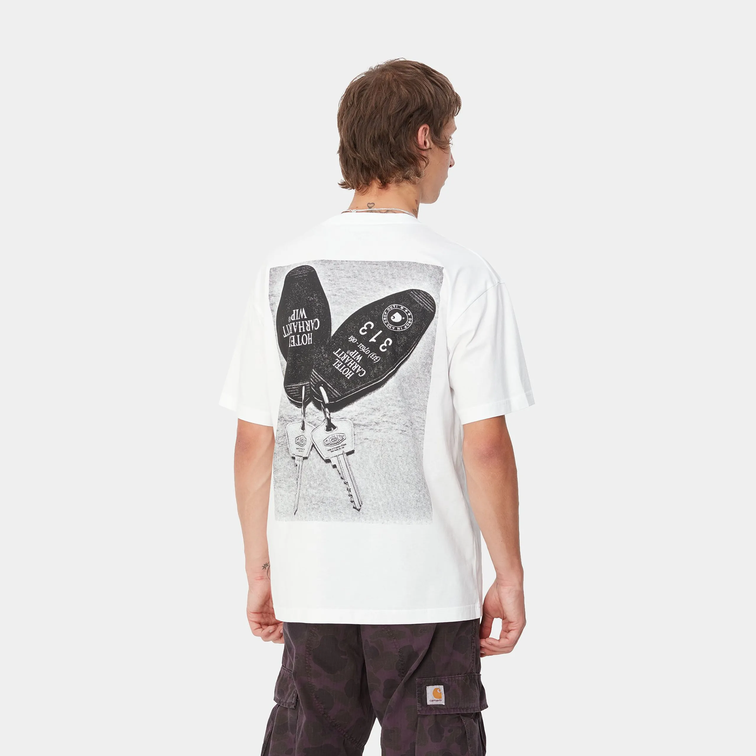 T-Shirts & Polos>Carhartt WIP S/S Hotel Keys T-Shirt White / Black