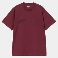 T-Shirts & Polos>Carhartt WIP S/S Jalou C T-Shirt Malbec / Black