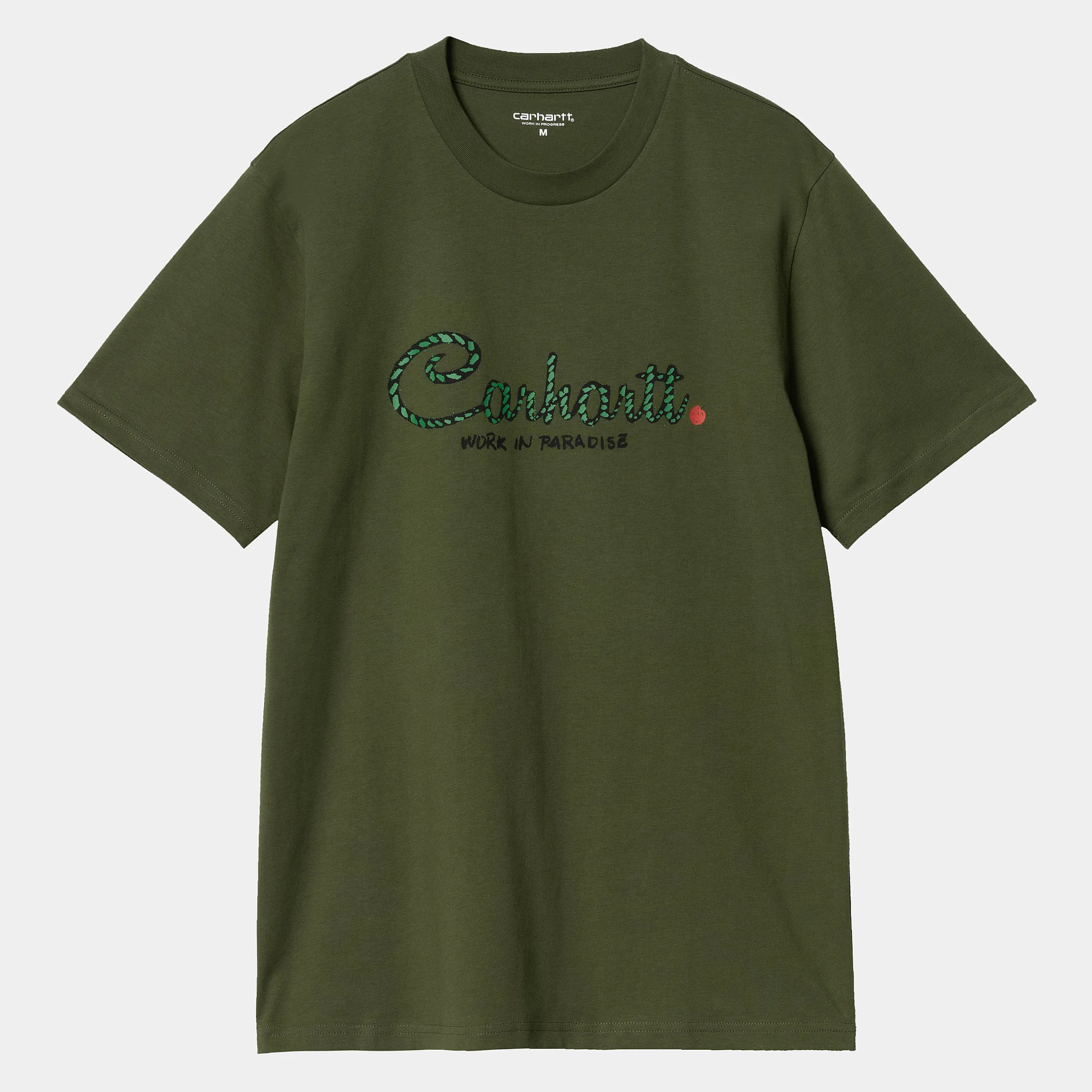 T-Shirts & Polos>Carhartt WIP S/S Paradise Script T-Shirt Tarragon