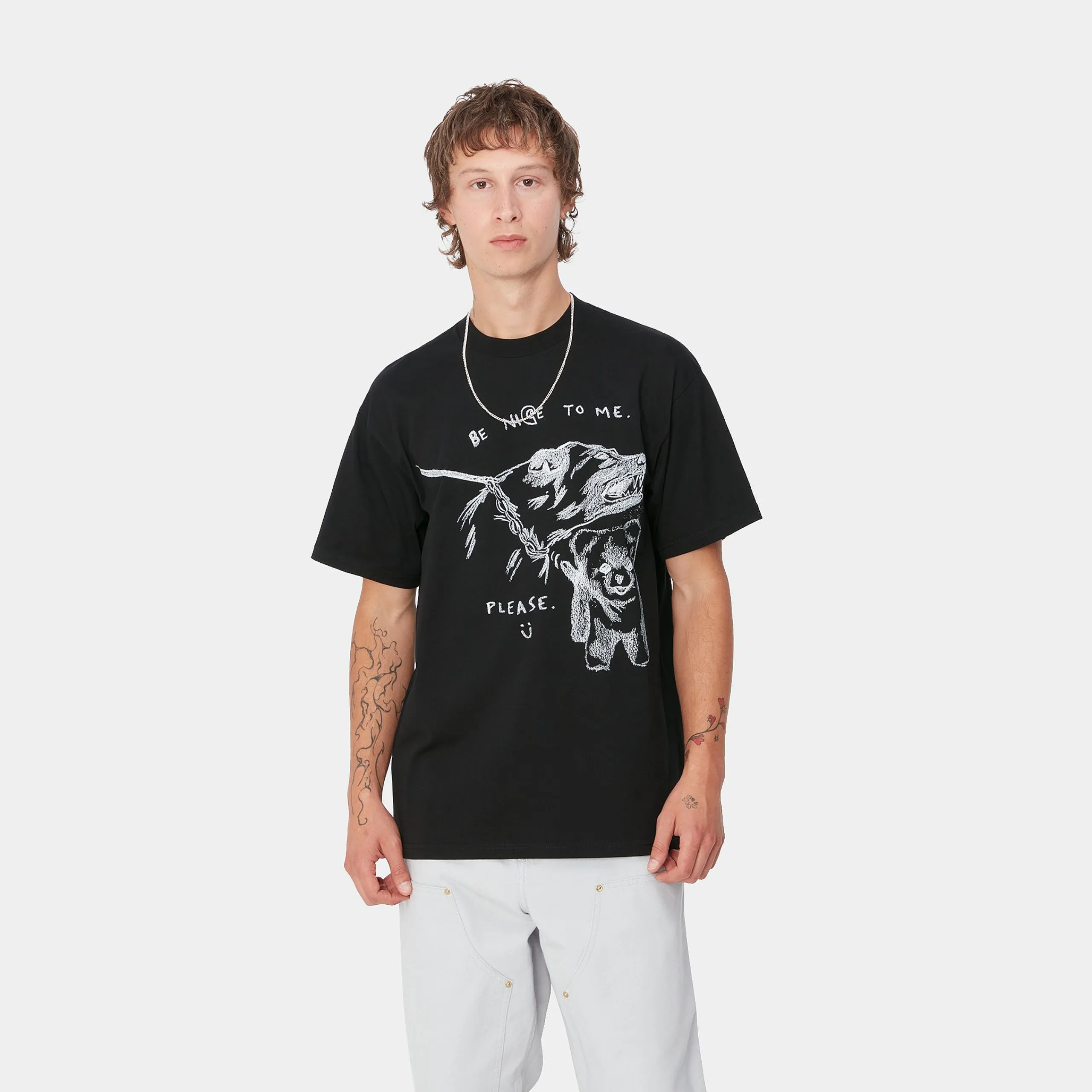 T-Shirts & Polos>Carhartt WIP S/S Pepe Be Nice T-Shirt Black / White