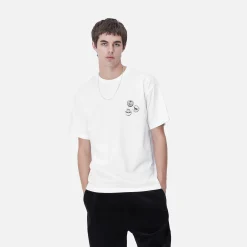 T-Shirts & Polos>Carhartt WIP S/S Pins T-Shirt White / Black