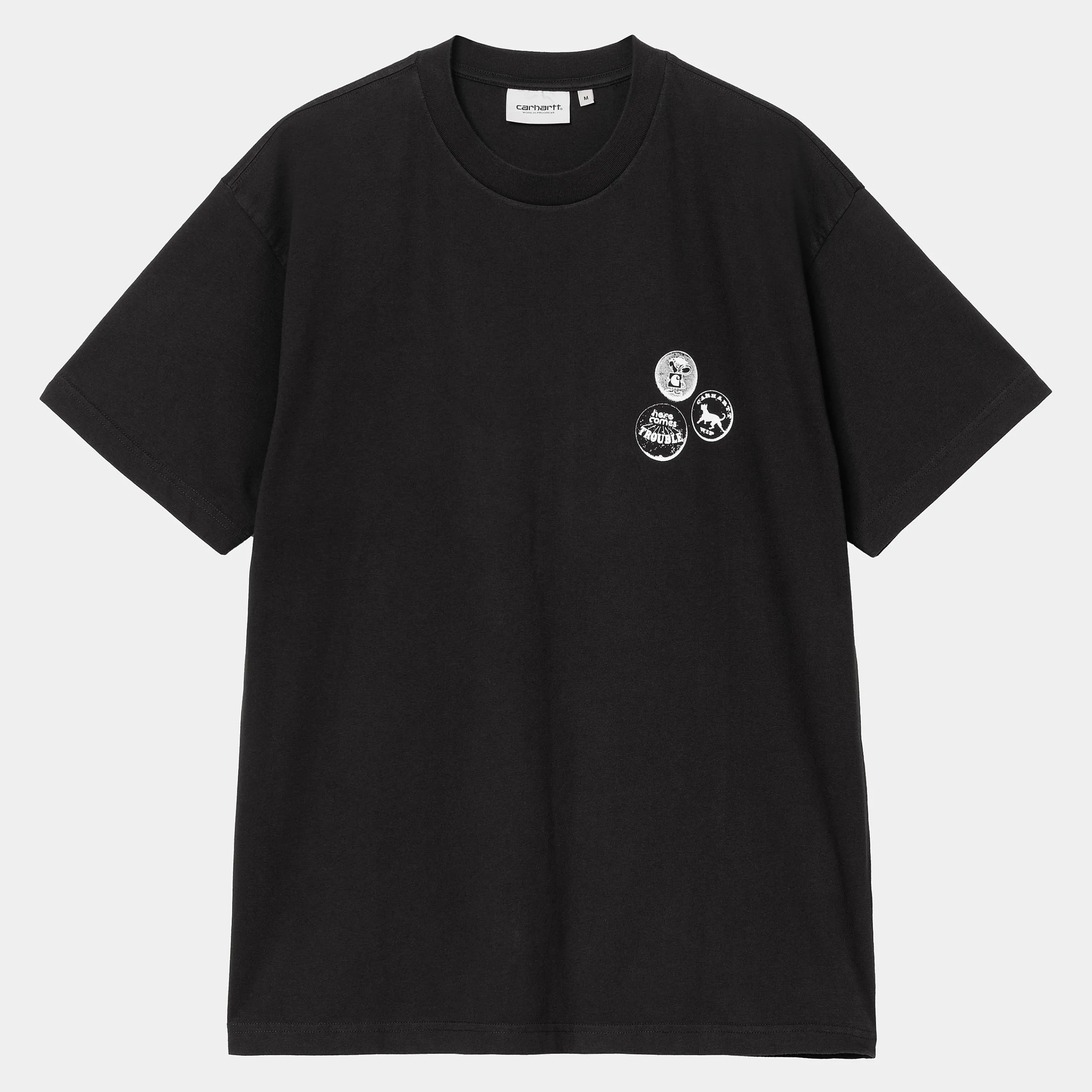 T-Shirts & Polos>Carhartt WIP S/S Pins T-Shirt Black / White